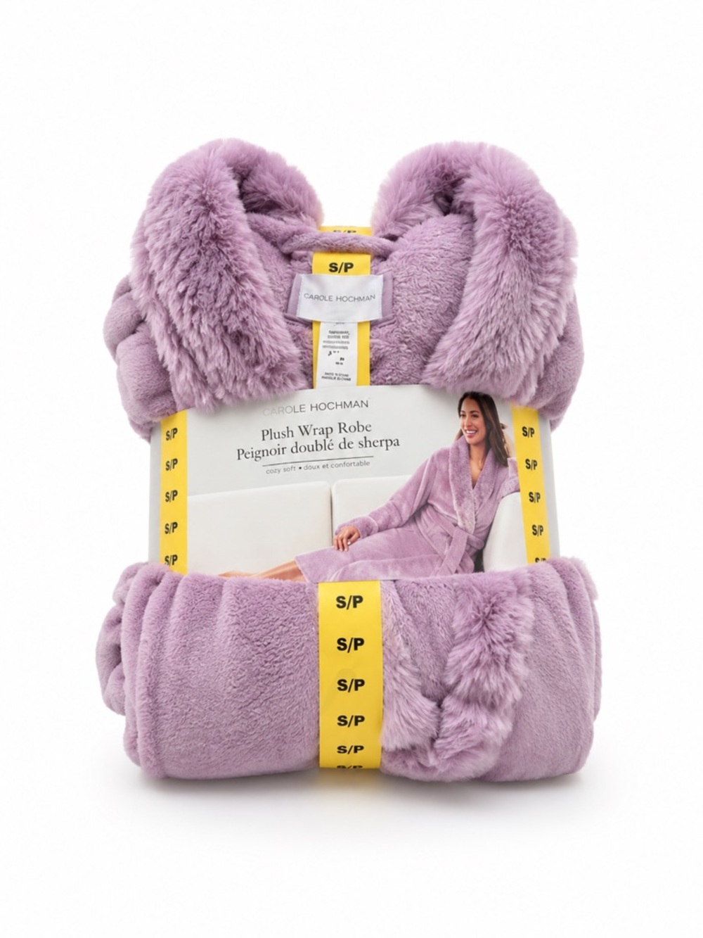 NWT Carole Hochman Plush Wrap Robe in Lavender, Small